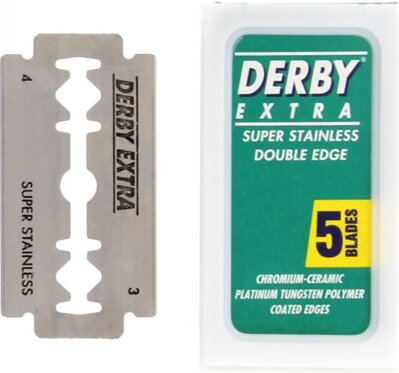 DERBY Extra celé žiletky 5 ks balenie