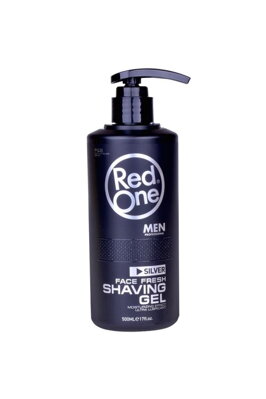 RED ONE shaving gel transparentný "silver" 500 ml 