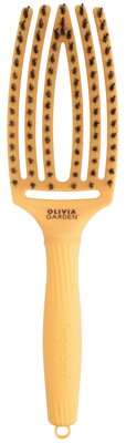 OLIVIA GARDEN Finger Brush kefa na vlasy masážna 6-radová stredná Juicy Orange