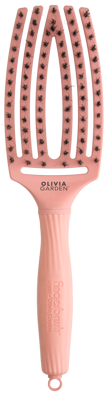 OLIVIA GARDEN Finger Brush kefa na vlasy masážna 6-radová stredná Clay