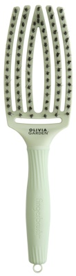 OLIVIA GARDEN Finger Brush kefa na vlasy masážna 6-radová stredná Sage