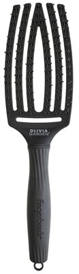 OLIVIA GARDEN Finger Brush Double Bristles kefa na vlasy masážna 6-radová stredná dvojité plastové piny