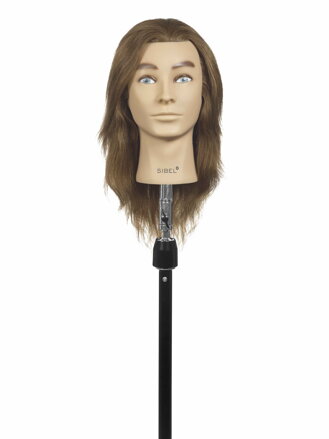 SIBEL Julien cvičná (tréningová) hlava mužská s ľudskými vlasmi dĺžky 20 až 25 cm (bez statívu)