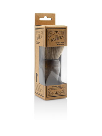 THE BARBER oprašovák Vintage Wood drevená rúčka