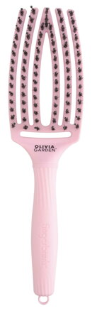 OLIVIA GARDEN Finger Brush Think Pink Jaipur Rose kefa na vlasy masážna 6-radová stredná