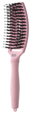 OLIVIA GARDEN Finger Brush Think Pink Jaipur Rose kefa na vlasy masážna 6-radová stredná
