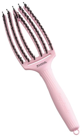 OLIVIA GARDEN Finger Brush Think Pink Jaipur Rose kefa na vlasy masážna 6-radová stredná