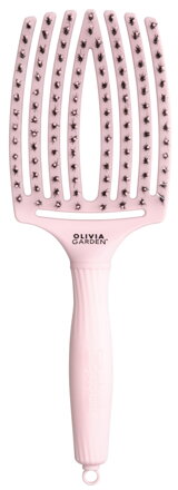 OLIVIA GARDEN Finger Brush kefa masážna 8-radová veľká Pastel Pink
