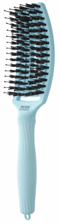 OLIVIA GARDEN Finger Brush kefa na vlasy masážna 6-radová stredná Blue Sky