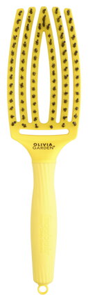 OLIVIA GARDEN Finger Brush kefa na vlasy masážna 6-radová stredná Sweet Lemon