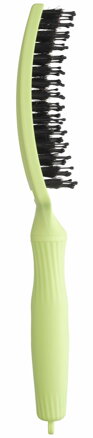 OLIVIA GARDEN Finger Brush kefa na vlasy masážna 6-radová stredná Green Pistachio 