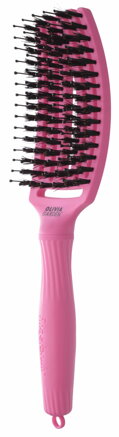 OLIVIA GARDEN Finger Brush kefa na vlasy masážna 6-radová stredná Pink Granita 