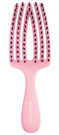 OLIVIA GARDEN Finger Brush Pink vlasy masážna 6-radová kabelková veľkosť