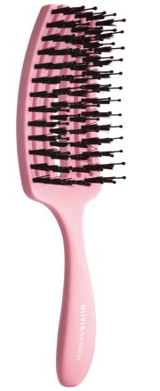 OLIVIA GARDEN Finger Brush Pink vlasy masážna 6-radová kabelková veľkosť