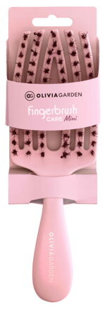 OLIVIA GARDEN Finger Brush Pink vlasy masážna 6-radová kabelková veľkosť