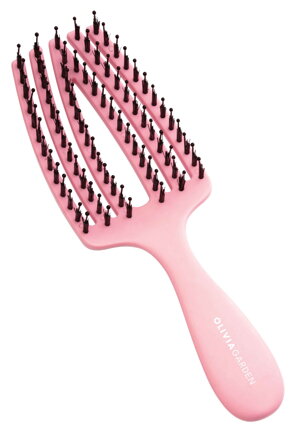 OLIVIA GARDEN Finger Brush Pink vlasy masážna 6-radová kabelková veľkosť