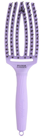 OLIVIA GARDEN Finger Brush kefa na vlasy masážna 6-radová stredná Grape Soda