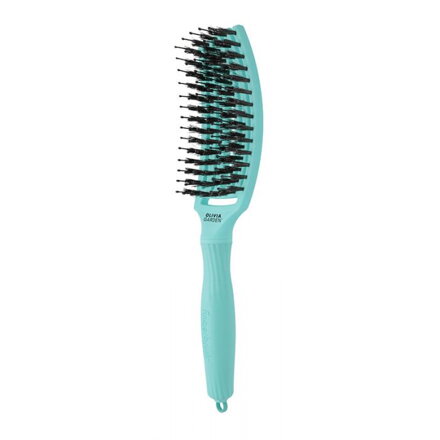 OLIVIA GARDEN Finger Brush kefa na vlasy masážna 6-radová stredná Mint