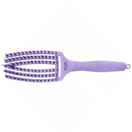 OLIVIA GARDEN Finger Brush kefa na vlasy masážna 6-radová stredná Lavender