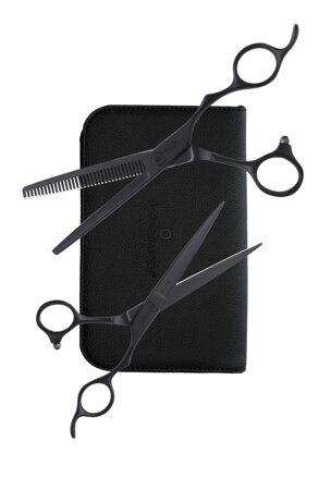 OLIVIA GARDEN Silk Cut Pro Matt Black Set 6,5" + 6,35" kadernícke nožnice