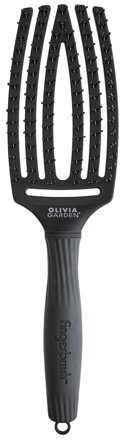 OLIVIA GARDEN Finger Brush Double Bristles kefa na vlasy masážna 6-radová stredná dvojité plastové piny