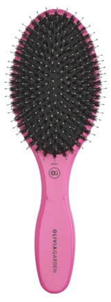 OLIVIA GARDEN Expert Care Oval kefa na vlasy oválna diviak / nylon ružová