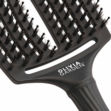 OLIVIA GARDEN Finger Brush kefa masážna 8-radová veľká čierna