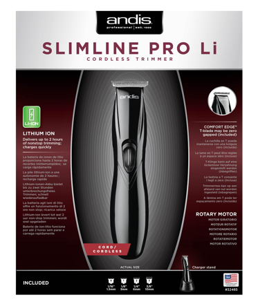 ANDIS 33790 D-8 SlimLine Pro Li profesionálny kontúrovací strihací strojček Li-aku / kábel