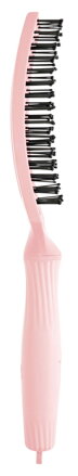 OLIVIA GARDEN Finger Brush Pink Double Bristles kefa na vlasy masážna 6-radová stredná dvojité plastové piny